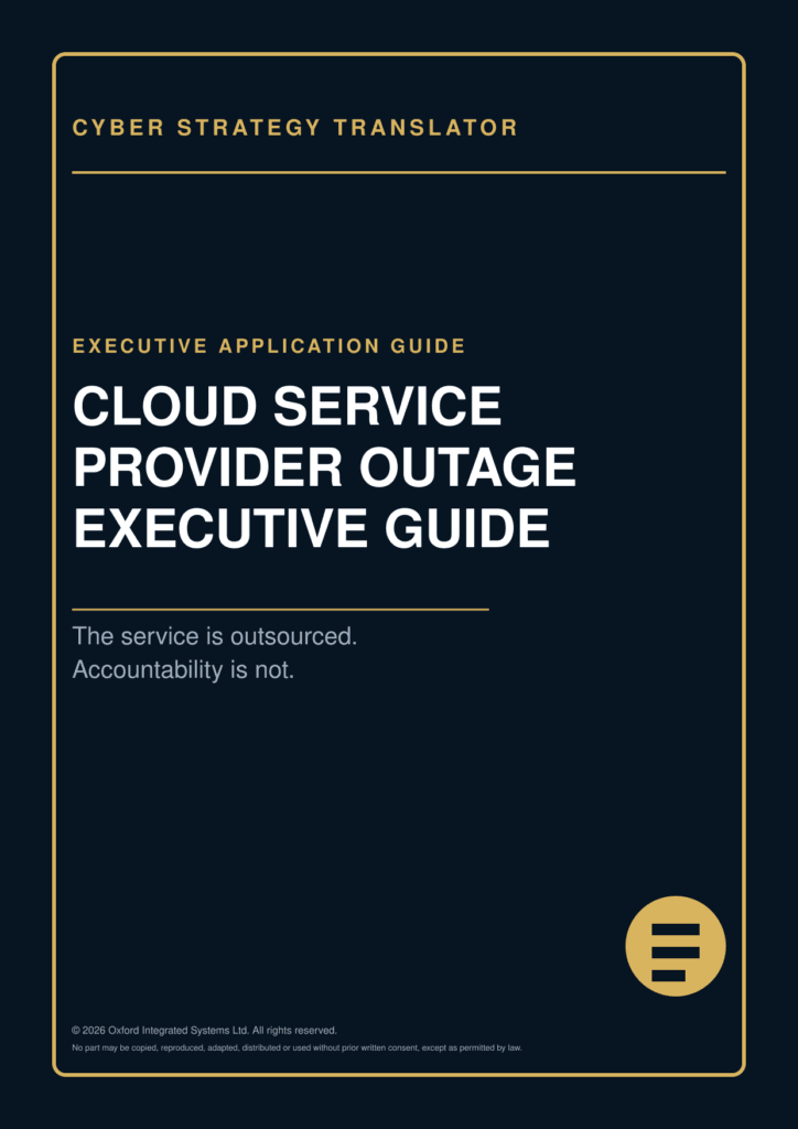 Cover of Cloud Service Provider Outage