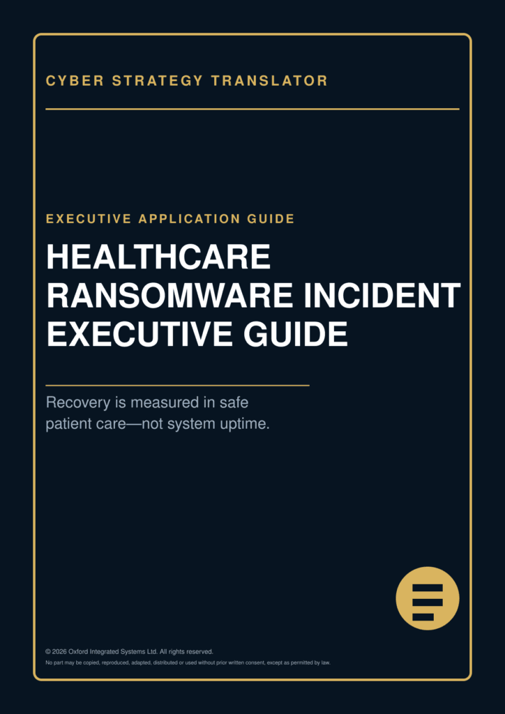 Cover of Healthcare Ransomware Incident